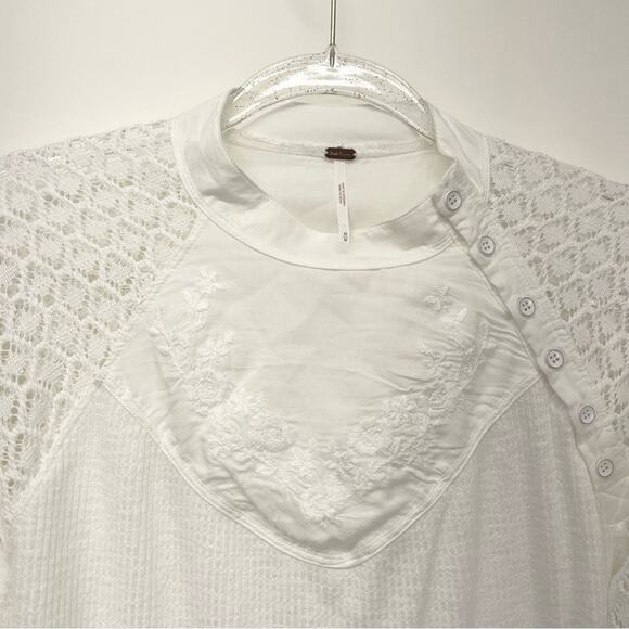 Free People Sweetest Thing Thermal Top Size Medium - Picture 6 of 15